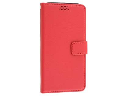 Slim Synthetic Leather Wallet Case with Stand for LG G5 - Red