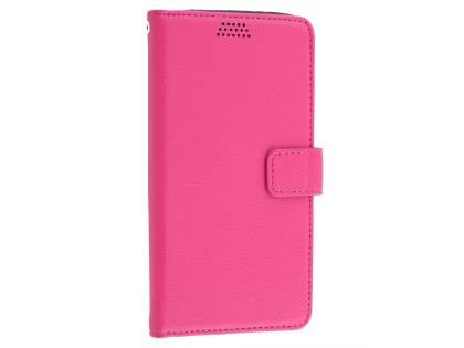 Slim Synthetic Leather Wallet Case with Stand for LG G5 - Pink