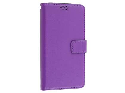 Slim Synthetic Leather Wallet Case with Stand for LG G5 - Purple