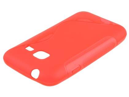 Wave Case for Samsung Galaxy J1 mini - Frosted Red/Red Soft Cover