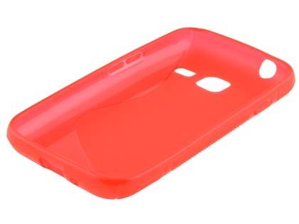 Wave Case for Samsung Galaxy J1 mini - Frosted Red/Red