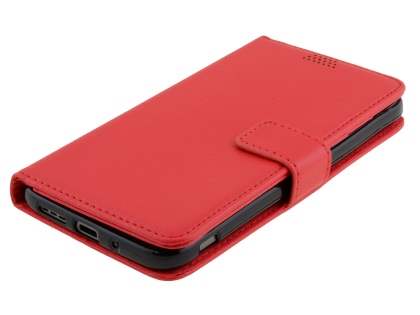 Slim Synthetic Leather Wallet Case with Stand for LG G5 - Red