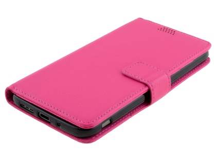 Slim Synthetic Leather Wallet Case with Stand for LG G5 - Pink