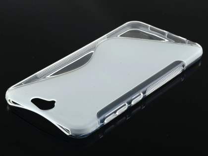 Wave Case for HTC Telstra Signature Premium - Frosted Clear/Clear