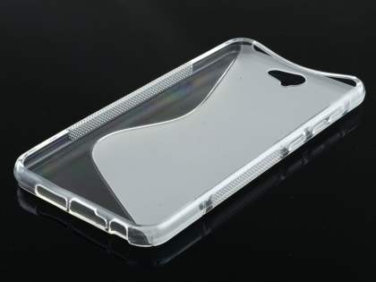 Wave Case for HTC Telstra Signature Premium - Frosted Clear/Clear