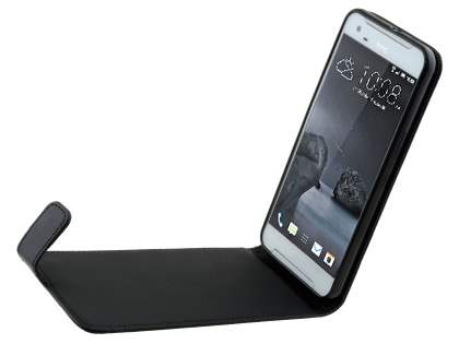 Synthetic Leather Flip Case for HTC One X9 - Classic Black