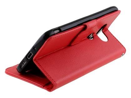 Slim Synthetic Leather Wallet Case with Stand for LG G5 - Red