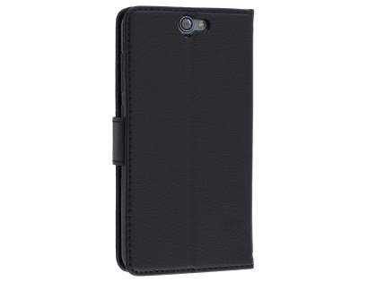 HTC Telstra Signature Premium Synthetic Leather Wallet Case with Stand - Classic Black HTC Telstra Signature Premium Synthetic Leather Wallet Case with Stand - Classic Black