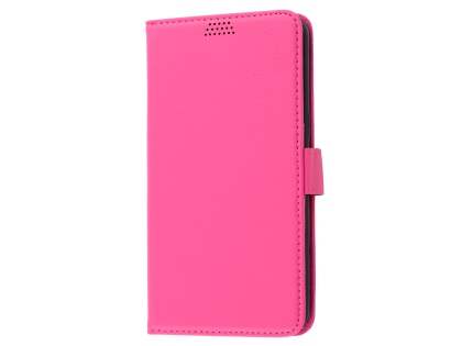 Slim Synthetic Leather Wallet Case with Stand for Oppo R9 4G - Pink
