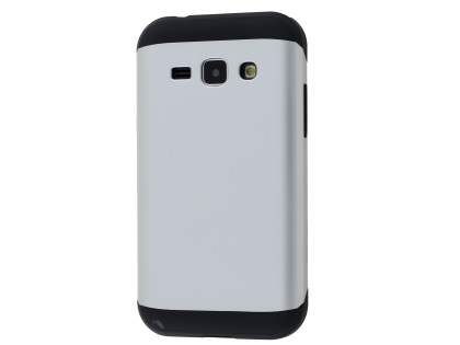 Impact Case for Samsung Galaxy J1 Ace - Silver/Black Impact Case
