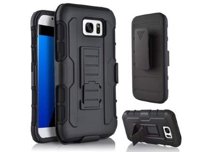 Rugged Case with Holster Belt Clip for Samsung Galaxy S7 edge - Classic Black Rugged Case with Holster Belt Clip for Samsung Galaxy S7 edge - Classic Black