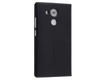 Premium Leather Smart View Case With Stand for Huawei Mate 8 - Classic Black S View Cover