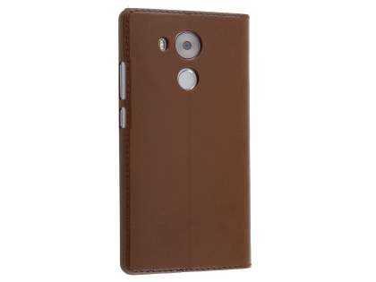 Premium Leather Smart View Case With Stand for Huawei Mate 8 - Brown S View Cover