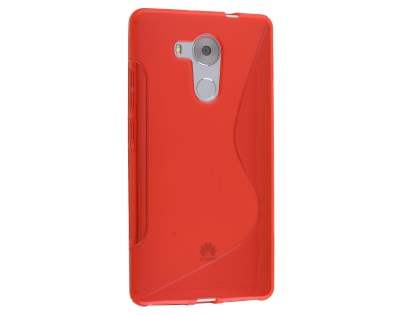 Huawei Mate 8 Wave Case - Frosted Red/Red Soft Cover