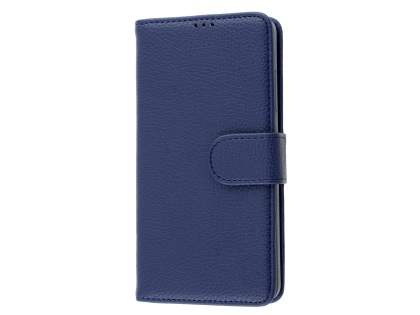Slim Synthetic Leather Wallet Case with Stand for Microsoft Lumia 650 - Dark Blue