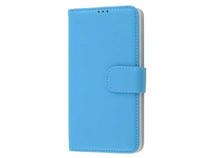 Slim Synthetic Leather Wallet Case with Stand for Microsoft Lumia 650 - Sky Blue