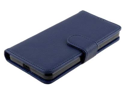 Slim Synthetic Leather Wallet Case with Stand for Microsoft Lumia 650 - Dark Blue