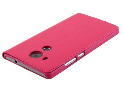Premium Leather Smart View Case With Stand for Huawei Mate 8 - Pink