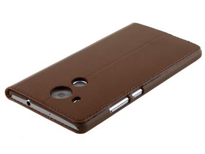 Premium Leather Smart View Case With Stand for Huawei Mate 8 - Brown