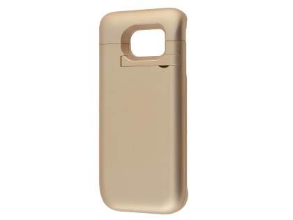 4800mAh Power Case Battery with Stand for Samsung Galaxy S6 Edge - Gold Case Battery