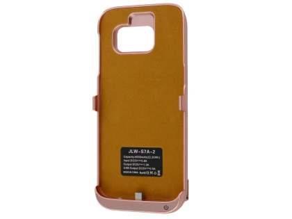 6000mAh Power Case Battery with Stand for Samsung Galaxy S7 - Rose Gold
