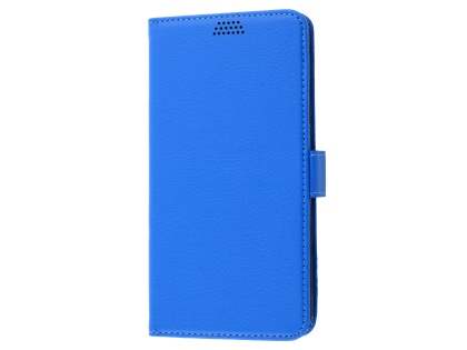Slim Synthetic Leather Wallet Case with Stand for Oppo R9 4G - Blue