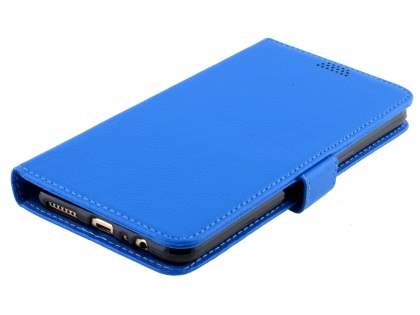 Slim Synthetic Leather Wallet Case with Stand for Oppo R9 4G - Blue