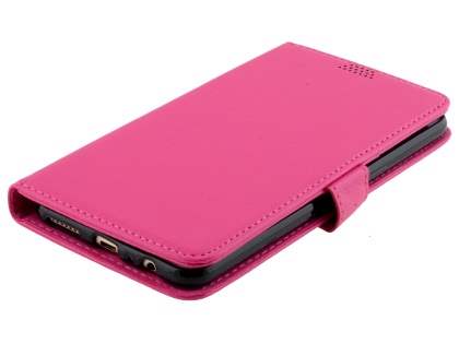 Slim Synthetic Leather Wallet Case with Stand for Oppo R9 4G - Pink