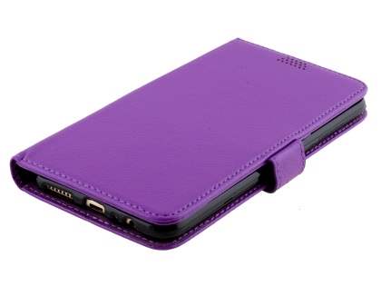 Slim Synthetic Leather Wallet Case with Stand for Oppo R9 4G - Purple