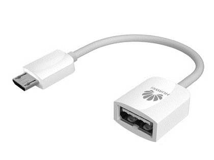 Huawei Micro USB to USB-A OTG Adaptor Cable - White Micro USB OTG