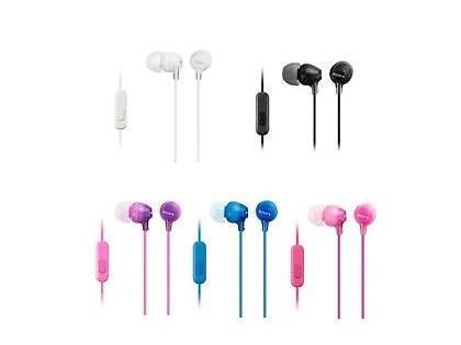 Genuine Sony MDR-EX15AP 3.5mm Stereo Headset - Blue