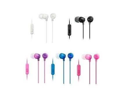 Genuine Sony MDR-EX15AP 3.5mm Stereo Headset - Classic Black
