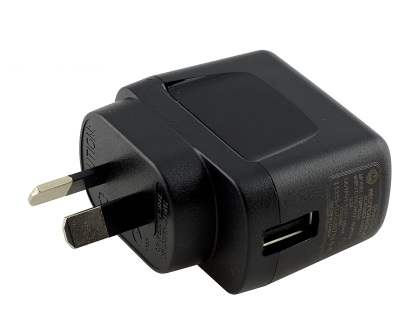 Genuine Motorola 850mA USB-A Power Adapter - Classic Black AC USB Power Adapter