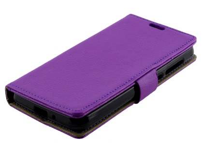 Slim Synthetic Leather Wallet Case with Stand for Huawei Y3II - Purple