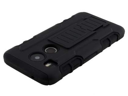 Rugged Case with Holster Belt Clip for LG Nexus 5X - Classic Black