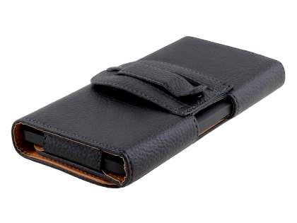 Textured Synthetic Leather Belt Pouch - Bumper Case Compatible