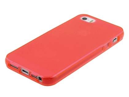 Apple iPhone SE/5s/5 Frosted TPU Gel Case - Frosted Red
