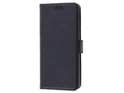 Slim Synthetic Leather Wallet Case with Stand for Sony Xperia XA - Classic Black