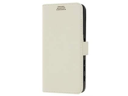Slim Synthetic Leather Wallet Case with Stand for Sony Xperia X Performance - Pearl White