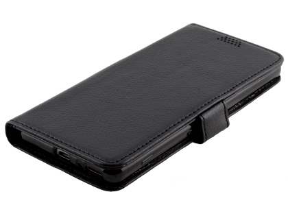 Slim Synthetic Leather Wallet Case with Stand for Sony Xperia XA - Classic Black