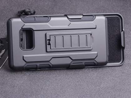 Rugged Case with Holster Belt Clip for Samsung Galaxy Note FE - Classic Black