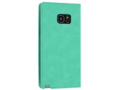 Mercury Goospery Blue Moon Wallet Case for Samsung Galaxy Note FE - Mint Leather Wallet Case