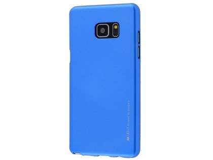 Mercury Goospery iJelly Gel Case for Samsung Galaxy Note FE - Metallic Blue Soft Cover