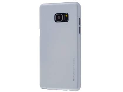 Mercury Goospery iJelly Gel Case for Samsung Galaxy Note FE - Metallic Silver Soft Cover