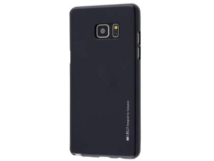 Mercury Goospery iJelly Gel Case for Samsung Galaxy Note FE - Metallic Black Soft Cover