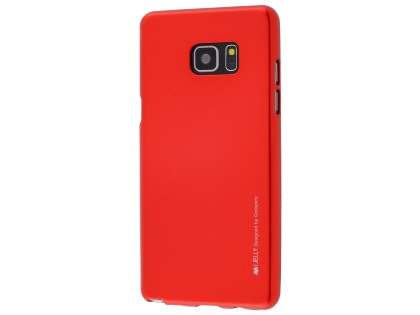 Mercury Goospery iJelly Gel Case for Samsung Galaxy Note FE - Metallic Red Soft Cover