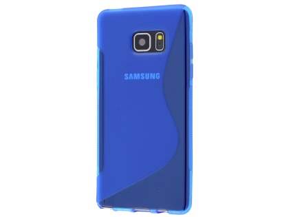 Wave Case for Samsung Galaxy Note FE - Frosted Blue/Blue Soft Cover