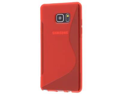 Wave Case for Samsung Galaxy Note FE - Frosted Red/Red Soft Cover