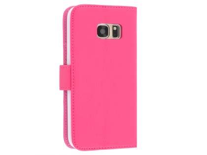 Synthetic Leather Wallet Case with Stand for Samsung Galaxy S7 - Hot Pink Synthetic Leather Wallet Case with Stand for Samsung Galaxy S7 - Hot Pink