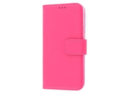 Synthetic Leather Wallet Case with Stand for Samsung Galaxy S7 - Hot Pink